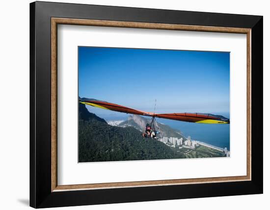 Hang gliding in Rio de Janeiro, Brazil, South America-Alexandre Rotenberg-Framed Photographic Print