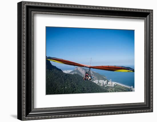 Hang gliding in Rio de Janeiro, Brazil, South America-Alexandre Rotenberg-Framed Photographic Print