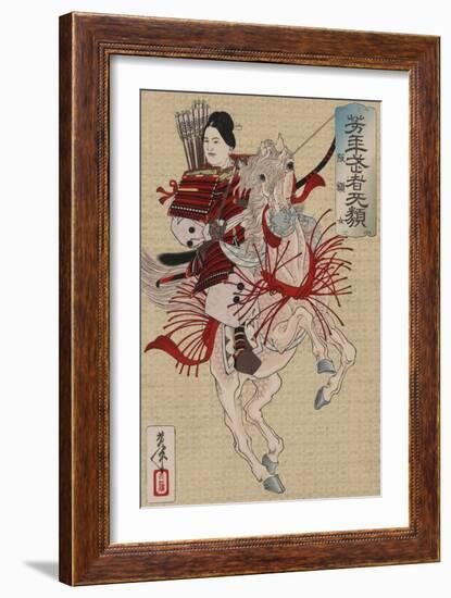 Hangaku Gozen, C.1885-Tsukioka Yoshitoshi-Framed Giclee Print