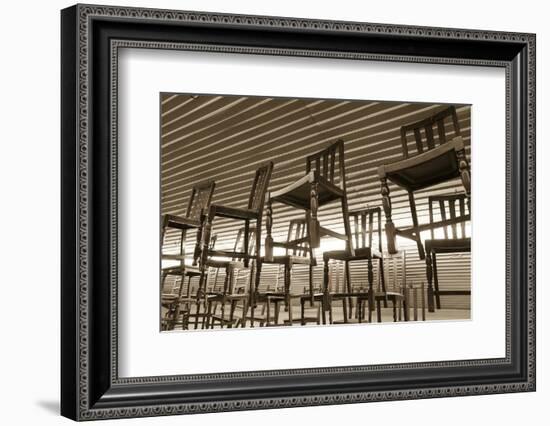 Hanging Chairs, Wilmington, Illinois, USA. Route 66-Julien McRoberts-Framed Photographic Print