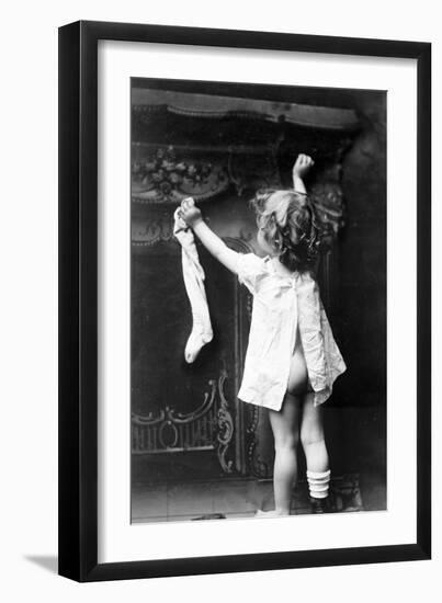 Hanging Christmas Stocking, 1901-Science Source-Framed Giclee Print