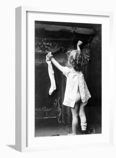 Hanging Christmas Stocking, 1901-Science Source-Framed Giclee Print