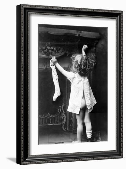 Hanging Christmas Stocking, 1901-Science Source-Framed Giclee Print