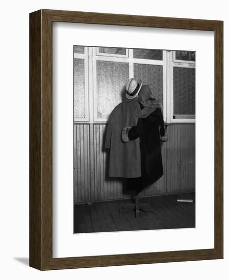 Hanging Coats Posed as an Embracing Couple-Bettmann-Framed Premium Photographic Print