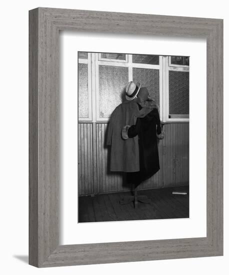 Hanging Coats Posed as an Embracing Couple-Bettmann-Framed Photographic Print