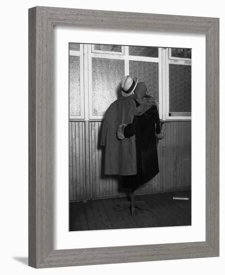 Hanging Coats Posed as an Embracing Couple-Bettmann-Framed Photographic Print