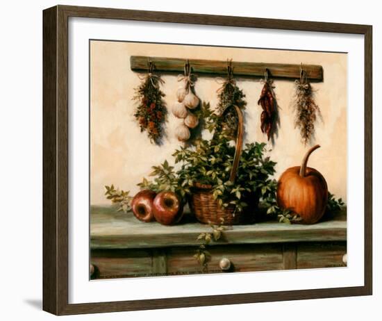 Hanging Dried Herbs-T^ C^ Chiu-Framed Art Print