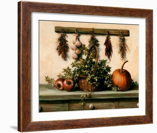 Hanging Dried Herbs-T^ C^ Chiu-Framed Art Print