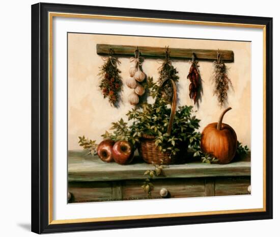 Hanging Dried Herbs-T^ C^ Chiu-Framed Art Print