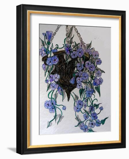 Hanging flowers-Linda Arthurs-Framed Giclee Print