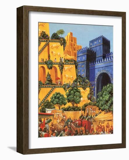 Hanging Gardens of Babylon-Richard Hook-Framed Giclee Print