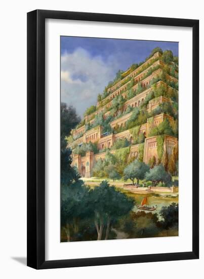 Hanging Gardens of Babylon-English School-Framed Giclee Print