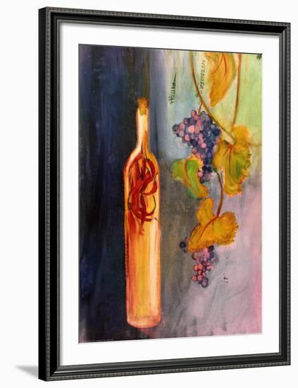 Hanging Grapes-Emma Stanghon-Framed Art Print