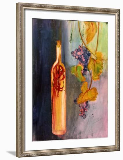 Hanging Grapes-Emma Stanghon-Framed Art Print