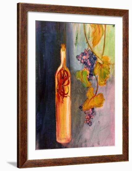 Hanging Grapes-Emma Stanghon-Framed Art Print