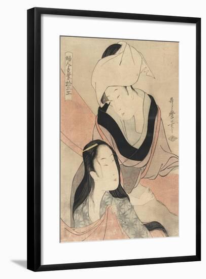 Hanging Laundry to Dry-Kitagawa Utamaro-Framed Giclee Print