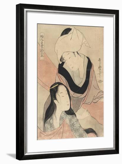 Hanging Laundry to Dry-Kitagawa Utamaro-Framed Giclee Print