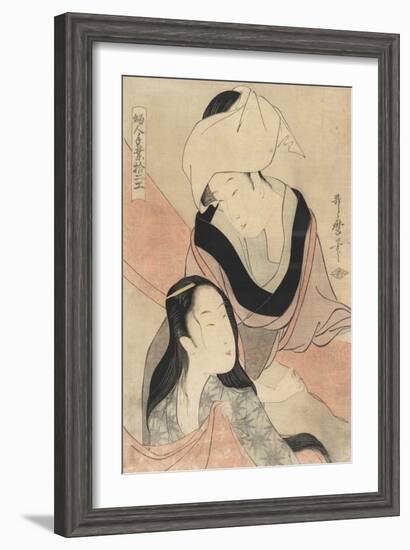 Hanging Laundry to Dry-Kitagawa Utamaro-Framed Giclee Print