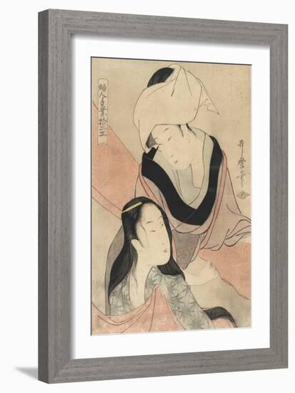 Hanging Laundry to Dry-Kitagawa Utamaro-Framed Giclee Print