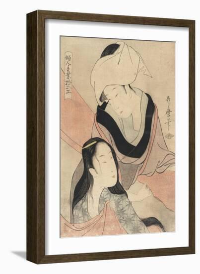 Hanging Laundry to Dry-Kitagawa Utamaro-Framed Giclee Print