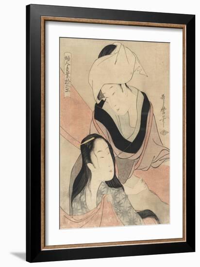 Hanging Laundry to Dry-Kitagawa Utamaro-Framed Giclee Print
