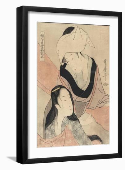 Hanging Laundry to Dry-Kitagawa Utamaro-Framed Giclee Print