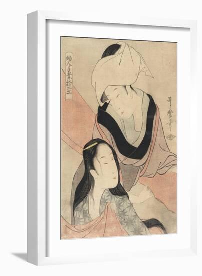 Hanging Laundry to Dry-Kitagawa Utamaro-Framed Giclee Print