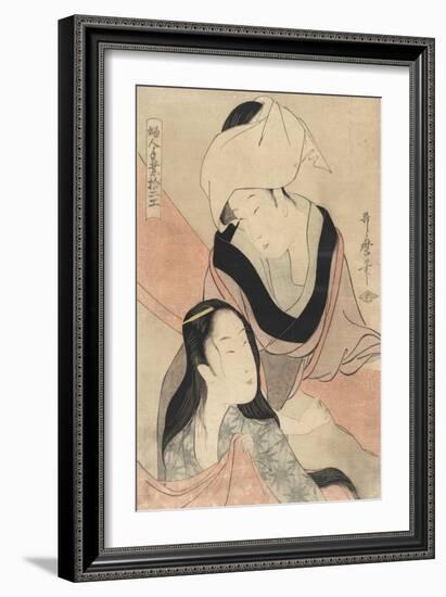 Hanging Laundry to Dry-Kitagawa Utamaro-Framed Giclee Print