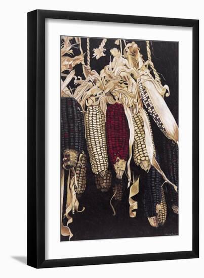 Hanging Maize Cobs, 2005-Pedro Diego Alvarado-Framed Giclee Print