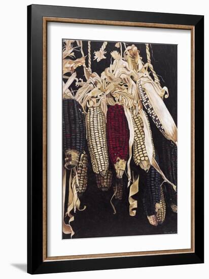 Hanging Maize Cobs, 2005-Pedro Diego Alvarado-Framed Giclee Print