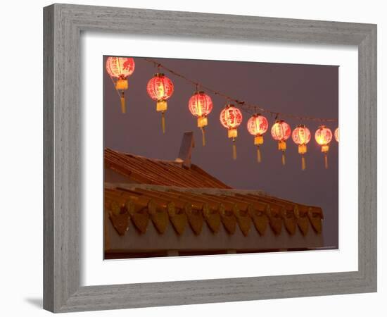 Hanging Red Paper Lanterns, Thailand-Gavriel Jecan-Framed Photographic Print