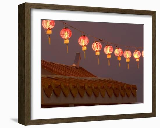 Hanging Red Paper Lanterns, Thailand-Gavriel Jecan-Framed Photographic Print