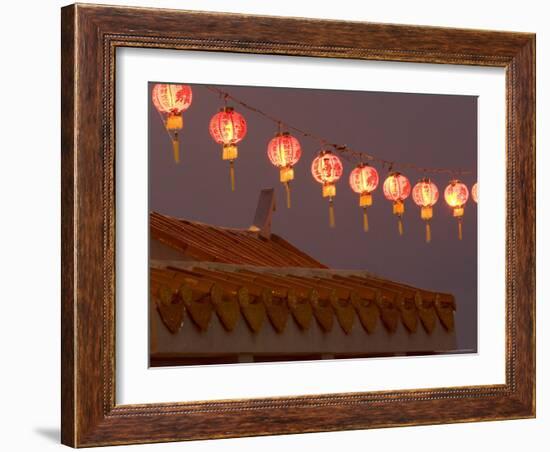 Hanging Red Paper Lanterns, Thailand-Gavriel Jecan-Framed Photographic Print