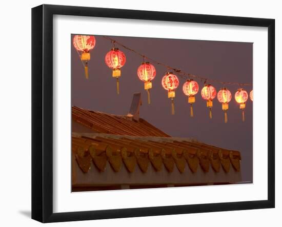 Hanging Red Paper Lanterns, Thailand-Gavriel Jecan-Framed Photographic Print