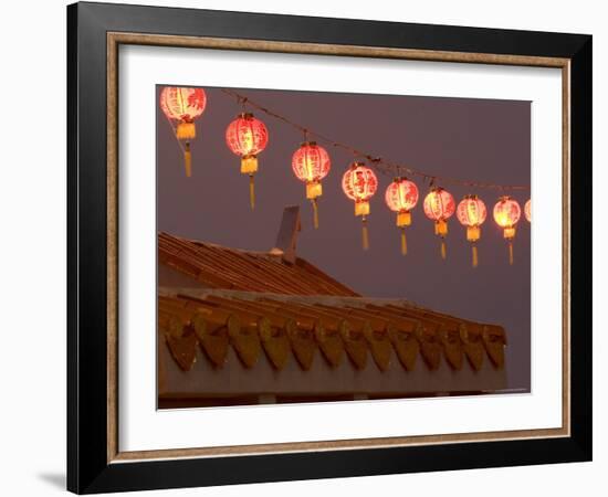 Hanging Red Paper Lanterns, Thailand-Gavriel Jecan-Framed Photographic Print