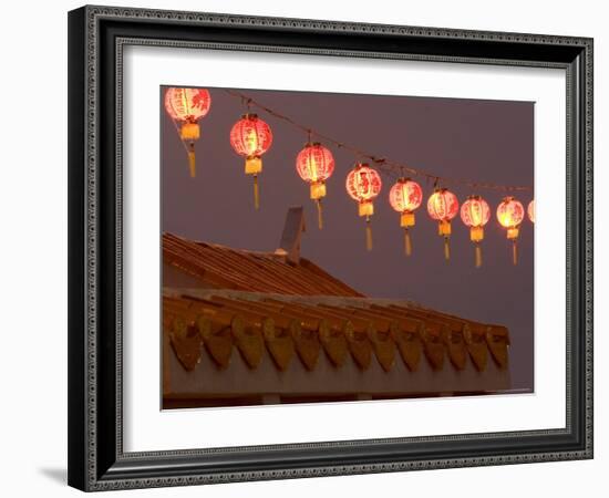 Hanging Red Paper Lanterns, Thailand-Gavriel Jecan-Framed Photographic Print