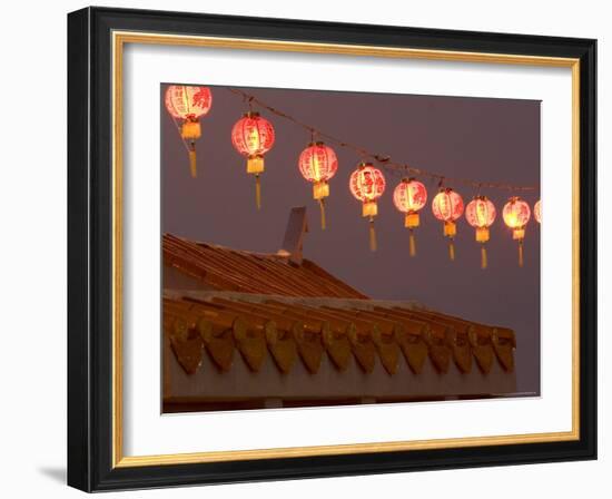 Hanging Red Paper Lanterns, Thailand-Gavriel Jecan-Framed Photographic Print