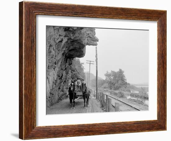 Hanging Rock on the Susquehanna, Near Danville, Pa.-null-Framed Photo