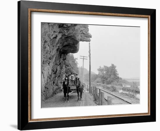 Hanging Rock on the Susquehanna, Near Danville, Pa.-null-Framed Photo