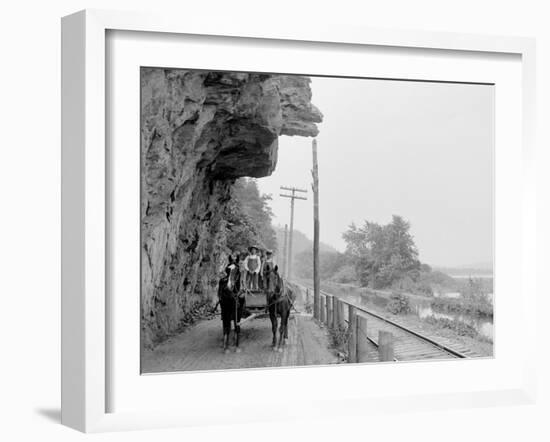 Hanging Rock on the Susquehanna, Near Danville, Pa.-null-Framed Photo