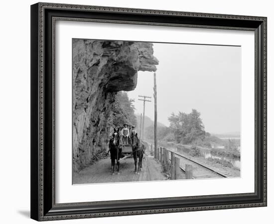 Hanging Rock on the Susquehanna, Near Danville, Pa.-null-Framed Photo