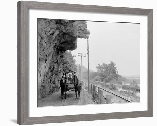 Hanging Rock on the Susquehanna, Near Danville, Pa.-null-Framed Photo