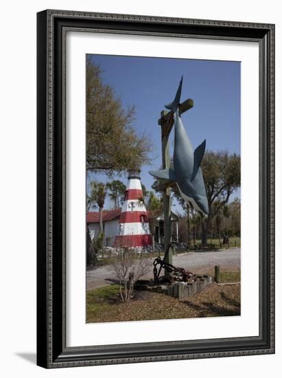 Hanging Shark & Lighthouse-Carol Highsmith-Framed Art Print