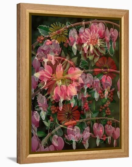 HANGING SPRING COLLAGE-Linda Arthurs-Framed Premier Image Canvas