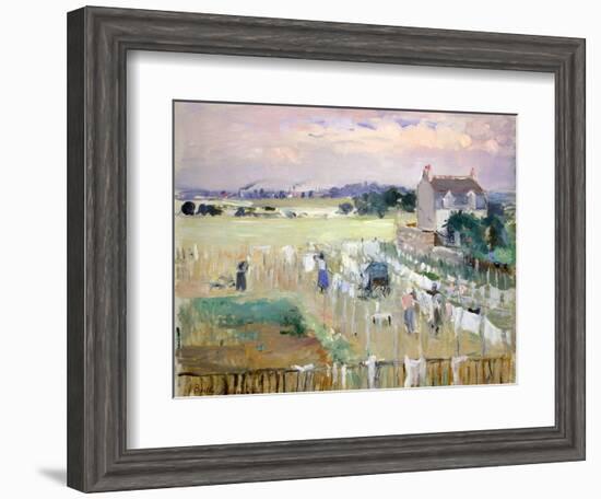 Hanging the Laundry Out to Dry-Berthe Morisot-Framed Giclee Print