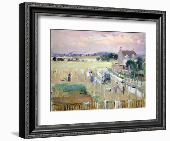 Hanging the Laundry Out to Dry-Berthe Morisot-Framed Giclee Print