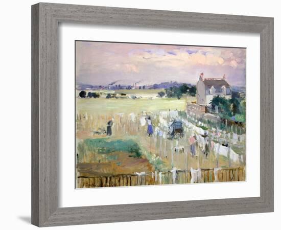 Hanging the Laundry Out to Dry-Berthe Morisot-Framed Giclee Print