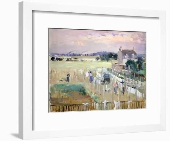 Hanging the Laundry Out to Dry-Berthe Morisot-Framed Giclee Print