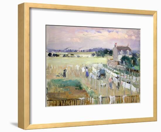 Hanging the Laundry Out to Dry-Berthe Morisot-Framed Giclee Print