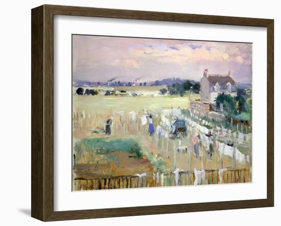 Hanging the Laundry Out to Dry-Berthe Morisot-Framed Giclee Print